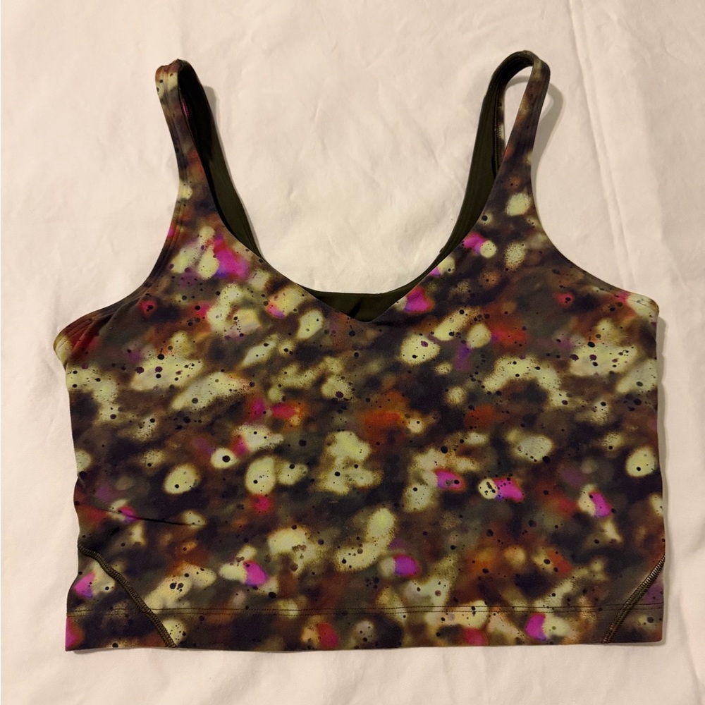 Lululemon Abstract Print Sports Bra - medium Multicolor